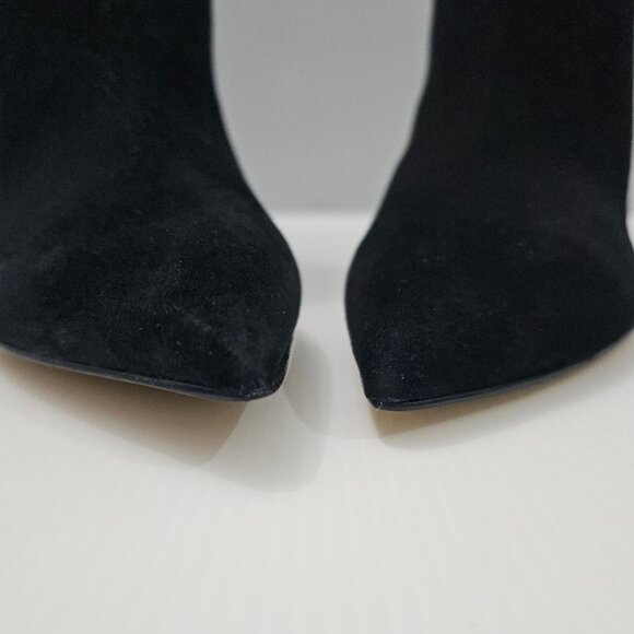 Marc Fisher Ulani Ankle Bootie Womens 10 Black Suede Block Heel Pointed Toe - Picture 6 of 15